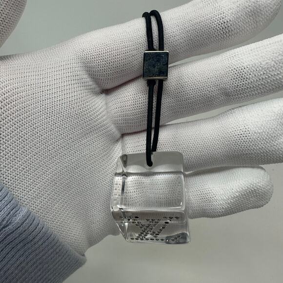 Louis Vuitton LV Transparent Hair Tie Bobbles Silver Clear - Picture 4 of 7